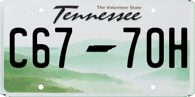 TN license plate C6770H