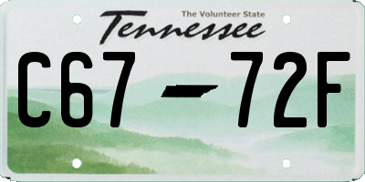 TN license plate C6772F