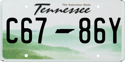 TN license plate C6786Y