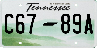 TN license plate C6789A