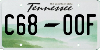 TN license plate C6800F