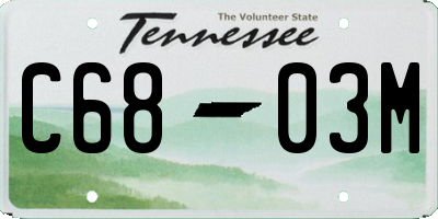 TN license plate C6803M