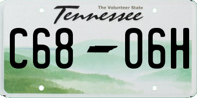 TN license plate C6806H