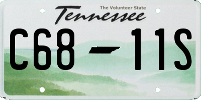 TN license plate C6811S