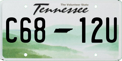 TN license plate C6812U