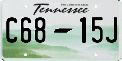 TN license plate C6815J