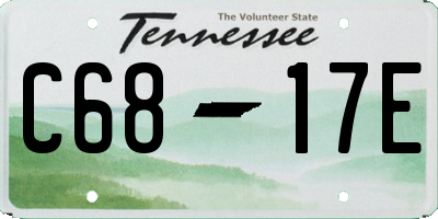 TN license plate C6817E