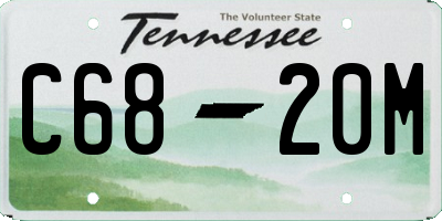 TN license plate C6820M