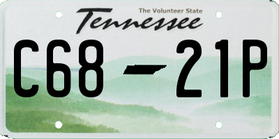 TN license plate C6821P