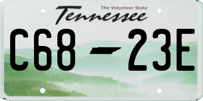 TN license plate C6823E