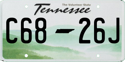 TN license plate C6826J