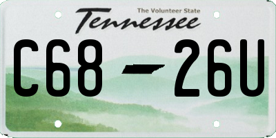 TN license plate C6826U