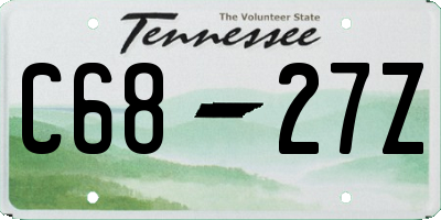 TN license plate C6827Z