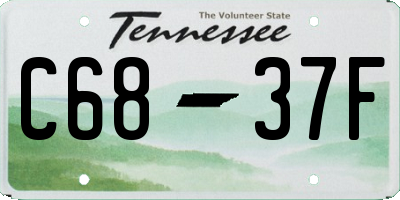 TN license plate C6837F