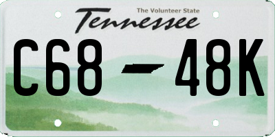 TN license plate C6848K