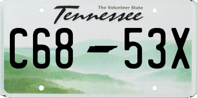 TN license plate C6853X