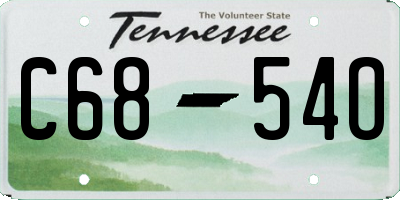 TN license plate C6854O