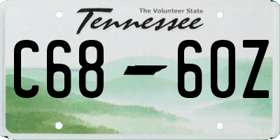 TN license plate C6860Z