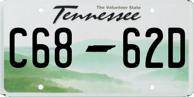 TN license plate C6862D