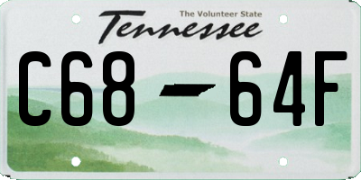 TN license plate C6864F