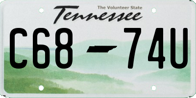 TN license plate C6874U