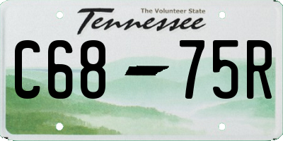TN license plate C6875R