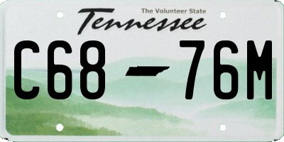 TN license plate C6876M