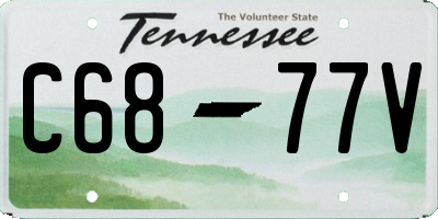 TN license plate C6877V