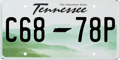 TN license plate C6878P