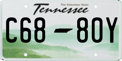 TN license plate C6880Y