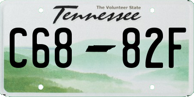 TN license plate C6882F