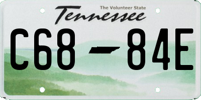 TN license plate C6884E