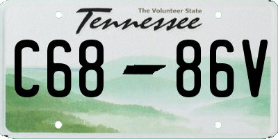 TN license plate C6886V