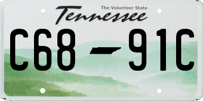 TN license plate C6891C