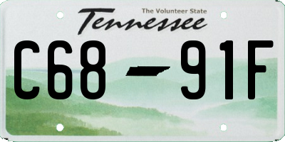 TN license plate C6891F