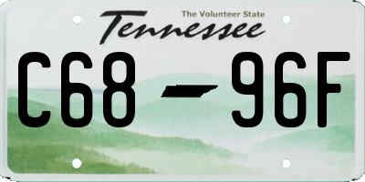 TN license plate C6896F