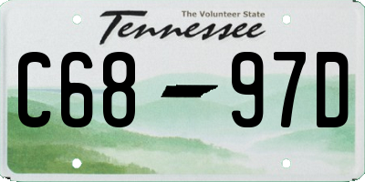 TN license plate C6897D