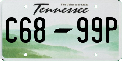 TN license plate C6899P