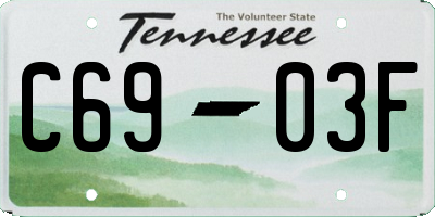 TN license plate C6903F