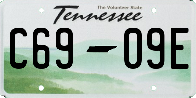 TN license plate C6909E