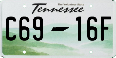 TN license plate C6916F