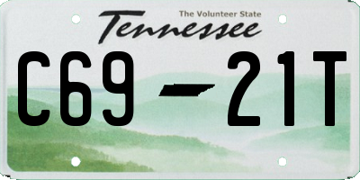 TN license plate C6921T