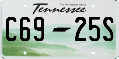 TN license plate C6925S