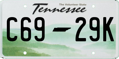 TN license plate C6929K