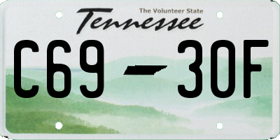 TN license plate C6930F