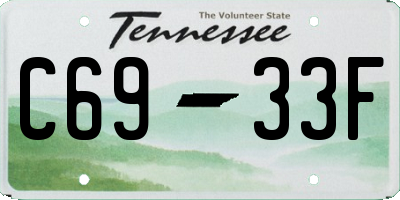 TN license plate C6933F