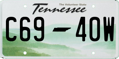 TN license plate C6940W