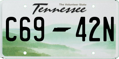 TN license plate C6942N