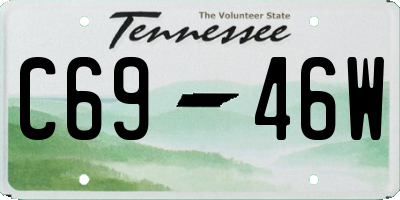 TN license plate C6946W