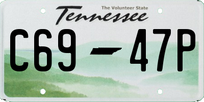 TN license plate C6947P